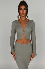 Maglia Elia Khaki Donna