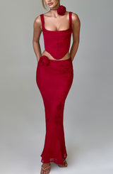 Gonna Elizabeth Maxi Rossa