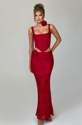 Gonna Elizabeth Maxi Rossa