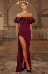 Abito Maxi Elsie Cherry Lacquer