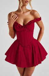 Abito da spiaggia rosso Elva