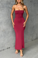 Abito da sera midi in cherry