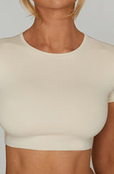 Top Cream Moda Donna