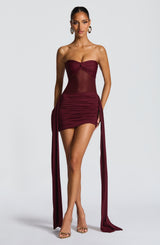 Fiorella Mini Dress - Cherry Lacquer