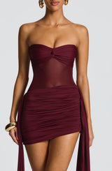 Fiorella Mini Dress - Cherry Lacquer