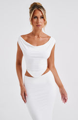 Top da donna bianco Franziska - Moda Babyboo