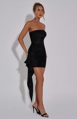 Abito Hannah Mini Nero Scintillante