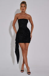 Abito Hannah Mini Nero Scintillante