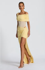 Henrietta Maxi Skirt - Lemon