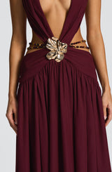 Essenza Maxi Dress - Cherry Lacquer