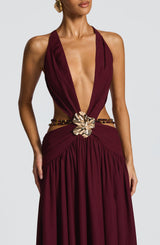 Essenza Maxi Dress - Cherry Lacquer