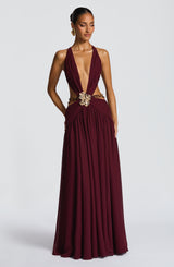 Essenza Maxi Dress - Cherry Lacquer