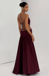 Essenza Maxi Dress - Cherry Lacquer