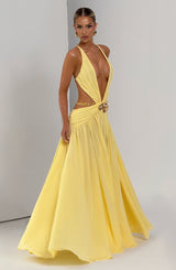 Essenza Maxi Dress - Lemon