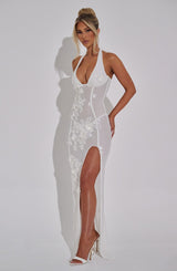 Abito Maxi in Pizzo Bianco