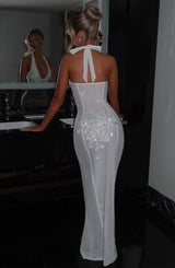 Abito Maxi in Pizzo Bianco