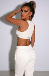 Top Crop Luxe in Crema