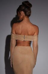 Vestito Jana Top in Oro Sparkle