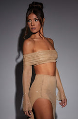 Vestito Jana Top in Oro Sparkle