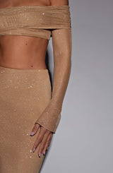 Vestito Jana Top in Oro Sparkle