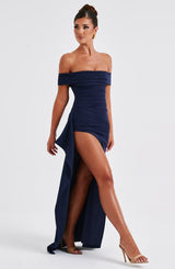 Abito Maxi Blu Navy Donna