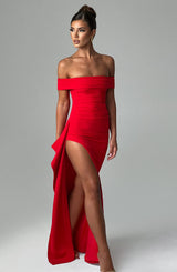 Abito Maxi Rosso Donna