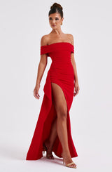 Abito Maxi Rosso Donna