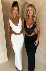 Corset Top Donna Avorio