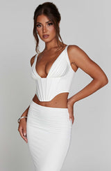 Corset Top Donna Avorio