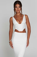 Corset Top Donna Avorio