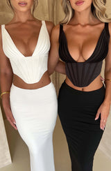 Corset Top Donna Avorio