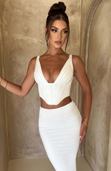 Corset Top Donna Avorio