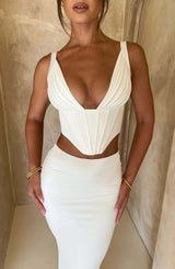 Corset Top Donna Avorio