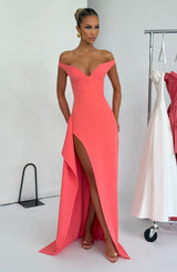 Abito Maxi Coral Pink