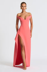 Abito Maxi Coral Pink