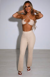 Top Beige Donna Kyana Crop