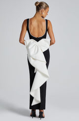 Abito Lana Midaxi Nero/Bianco