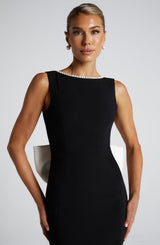 Abito Lana Midaxi Nero/Bianco