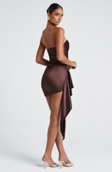 Abito Mini Leoni in Plum Brown