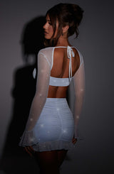 Maglia Crop Blu Scintillio