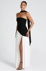 Abito Maxi Maliyah Nero/Bianco