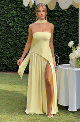Maliyah Maxi Dress Abito da sera in limone