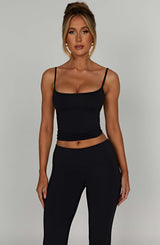 Top Marie Nero Moda Donna