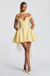 Marla Mini Dress - Lemon