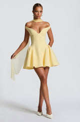 Marla Mini Dress - Lemon