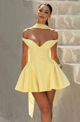 Marla Mini Dress - Lemon
