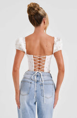 Corsetto Matilda Stampa Floreale Rosa