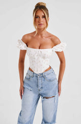 Corsetto Matilda Stampa Floreale Rosa