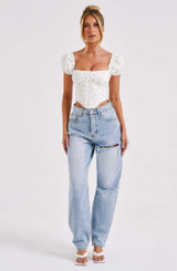 Corsetto Matilda Stampa Floreale Rosa