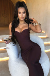 Abito Maxi in Maglina di Cioccolato